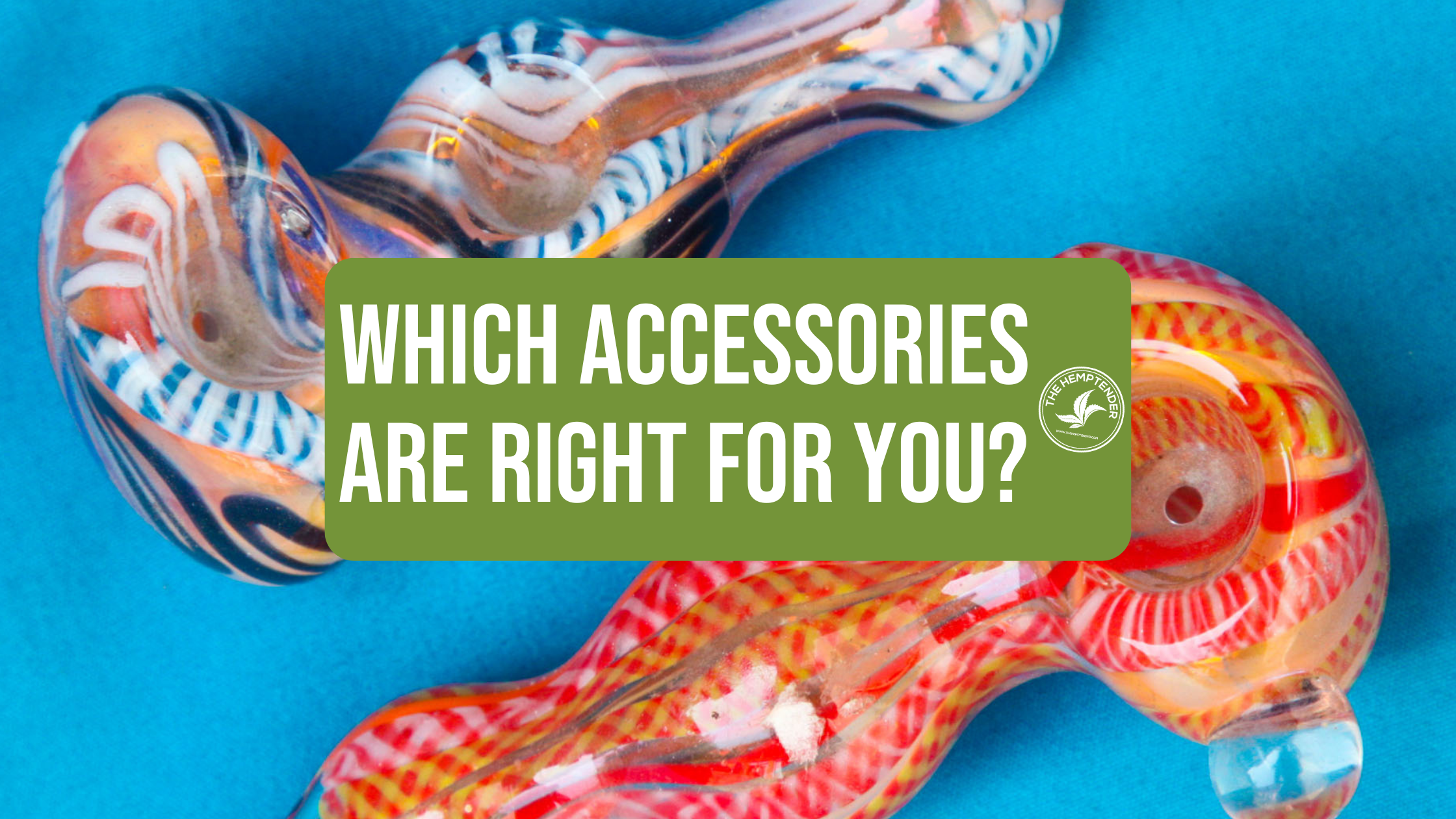 smoking pipes on a blue background with text that reads "which smoking accessories are right for you?"